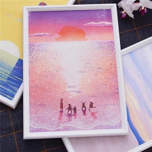 Прекрасный комплект постеров &quot; Море на закате солнца&quot;. фото